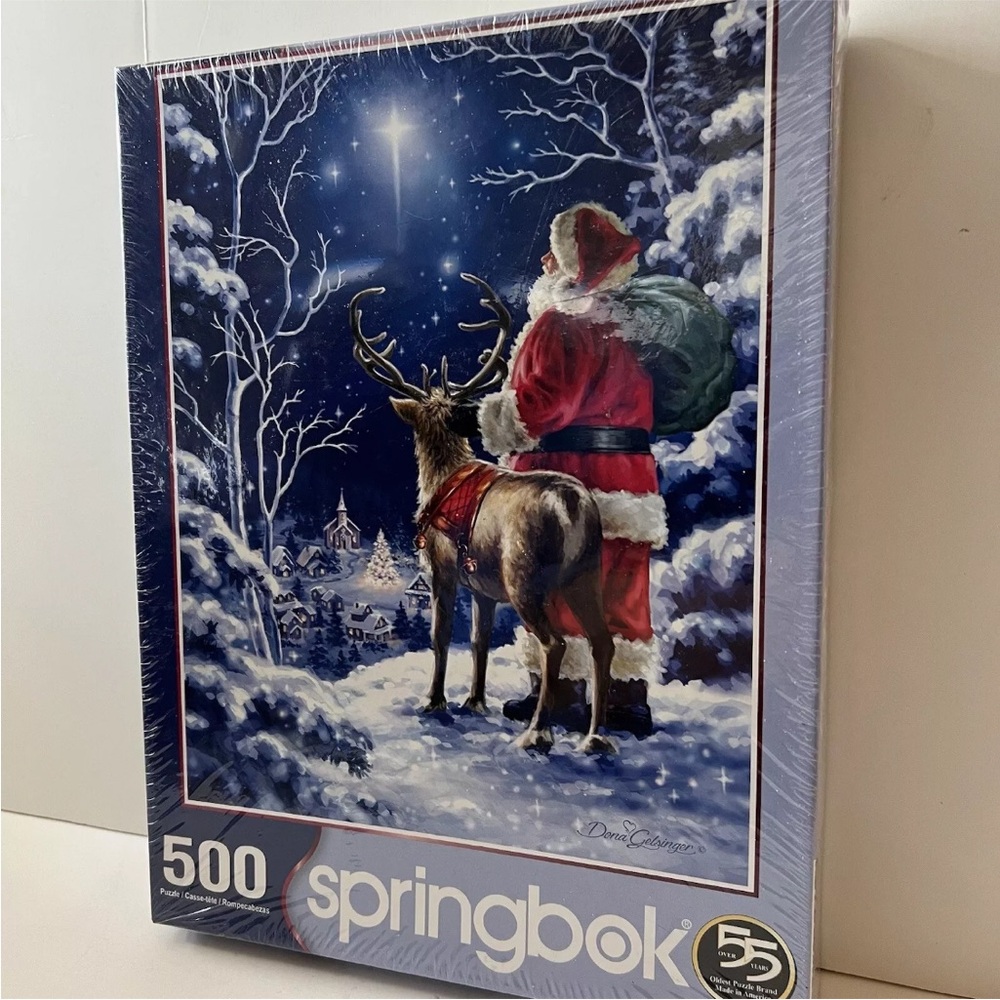 Springbok Star of Bethlehem Starry Night Santa Christmas Jigsaw Puzzle 500 pcs